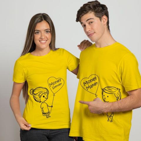 Personalized Couple t shirts Add your own designs RightGifting
