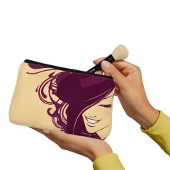 Beige fashionable lady Make up pouch