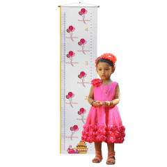 Easy To Carry/Store Printed Kids Height Chart Fabric Material