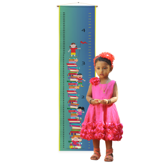 Growth Chart for Kids Boys Girls Baby Canvas Height Chart Removable Wall Hanging Ruler