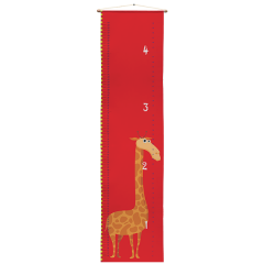 Kids Height Chart Smooth Fabric & Edges Closed with Wooded Beads 