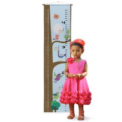Satin Polyster Custom Printed Height Chart for Kids