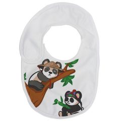 Babies Bib in 2 Sizes, Velcro closure for easy attachment and removal 