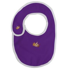Crown Image Printed Fabric Baby Bib in 19*16, 24*20 CM Sizes