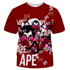 Abstract and Text Printed Customised Mens T-shirt Fully Print