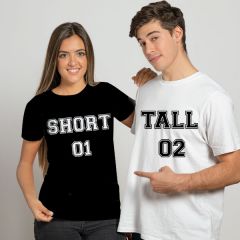 Black & White Combination Matching T-shirts for Couple