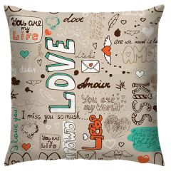 Customised cushion online Fabric Material Anniversary design Printed