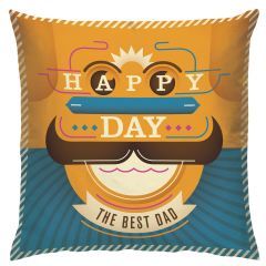 Happy Fathers Day Printed Fabric Cushion For Father Day Gift From Daughter