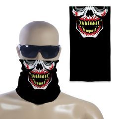 Black Color Skull Designed Digital Printed Customised Human Bandana 