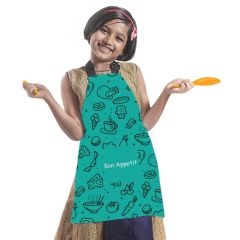 Deluxe satin Polyester Fabric Custom Printed Kids Apron 