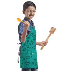 Deluxe satin Polyester Fabric Custom Printed Kids Apron 