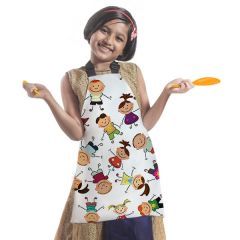Personalised Kids Apron in Fabric Material Washable and Available with Neck Strap