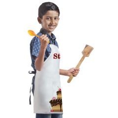 Star Baker text Printed Custom Designed Personalised Kids Apron For Boys and Girls