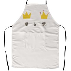 Mr and Ms Custom Printed kitchen Apron for Anniversary Gifts for Husband and Wife