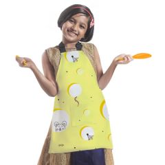 Yellow Color Background Custom Printed Personalised Kids Apron Beautiful and Fashion