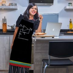 Black Background Diagram Theme Printed Unique Personalised Apron For Gifting, Kitchen and Chef