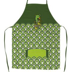 Customised Full Apron with Beautiful Design in Green Color Best For Men, Women, Chef and Kids