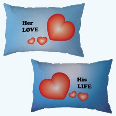 Custom Couple Pillow Covers, Personalize Pillow Cases Softy micro polyester fabric Set of 2