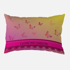 Multi-Color "I Love You Sweetie" Printed Customised Couple Pillow Cover Set of 2