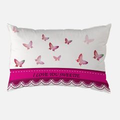 Butterfly Printed Customised Pillow Cover Set of 1