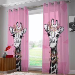 Animal Cartoon Designed Customised Door Curtain Set of 1 in Multiple Colors 