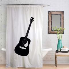 Guitar Themed Shower curtain Personalised Gift 