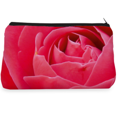 Pink rose bud Make up Pouch