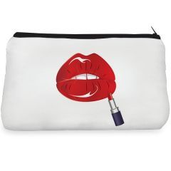 Red sexy lips Make up Pouch