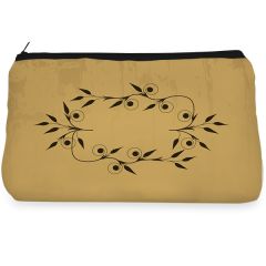 Brown floral Make up pouch