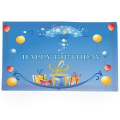 Satin fabric material digital printed Party Banner birthday gift for boyfriend
