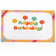 Happy Birthday text printed customised Party Banner birthday gift for girlfriend