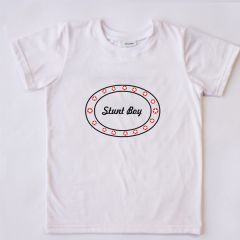 Round Neck Polyester/Cotton Multi Wash A5 Print Boys T-shirt