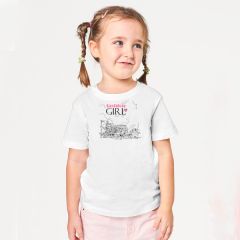 Customised Round Neck Kids T-shirt A5 Digital Printed Fashion T-shirt for Girls