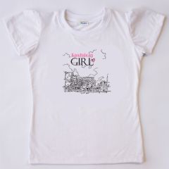 Customised Round Neck Kids T-shirt A5 Digital Printed Fashion T-shirt for Girls