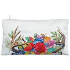White floral Cosmetic Pouch