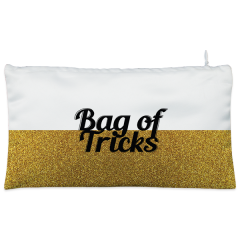 Golden glitter Bag of Tricks Cosmetic Pouch