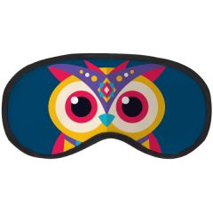 Personalised Eye Mask Black lining in Duchess Satin