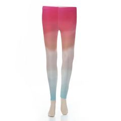 Women's Fashion Legging Pink Custom Print front
