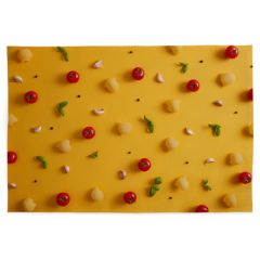 Yellow tomato and cheese Design table mat