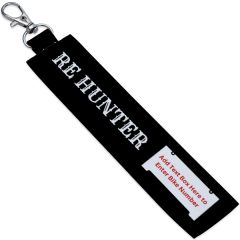 Black Re Hunter Personalized Fabric Keychain