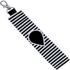 Black stripes Personalized Fabric Keychain