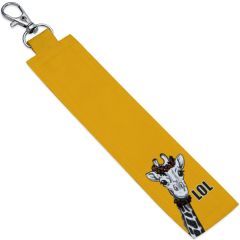 Yellow Giraffe LoL Personalized Fabric Keychain