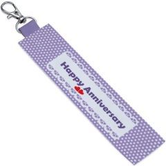 Happy Anniversary Printed Keychain - Double Sided