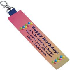 Happy Birthday Printed Keychain - Double Sided