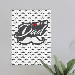 Best Dad text Printed Customised Wall Poster For Fathers Day Gifting