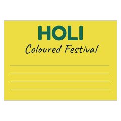 Customised Digital Print 2 piece of Post Card For Holi