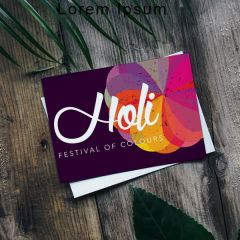 Create Your Own Customised Holi Message in Poster Card