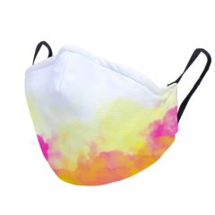 Reusable, Filter, Nose Clips, 3 Layered Holi Printed Face Mask
