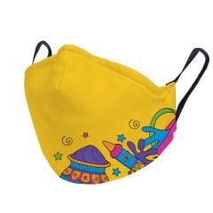 Varied Sizes 3 Layered Fabric Face Mask Special Design for Holi