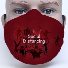 Social Distancing Text Printed Face Mask Best Face Mask For Kids Men and Women